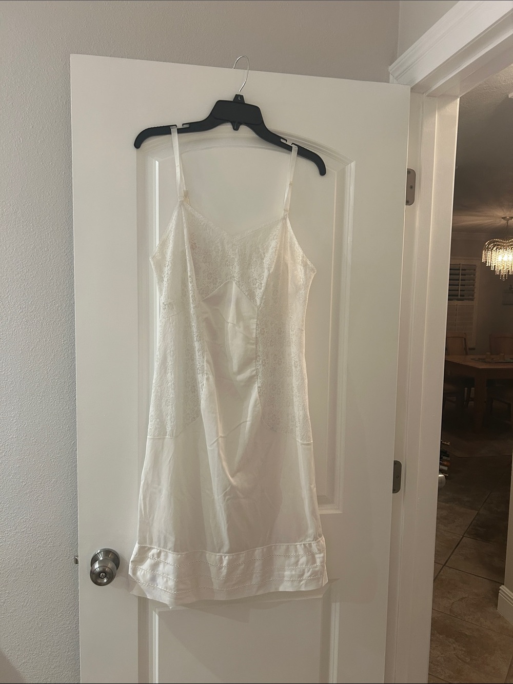 Lane Bryant Ivory Satin Lace Chemise